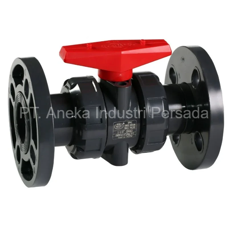 True Union Ball Valve UPVC Flange ANSI 150